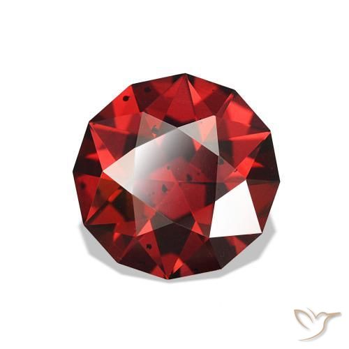1.74 ct Red Rhodolite Garnet Stone, Natural Rhodolite Garnet in Diamond-Cut Shape for Sale
