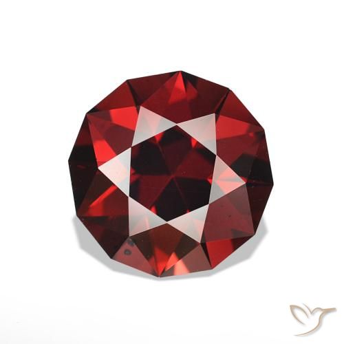 1.83 ct Red Rhodolite Garnet Gemstone, Rhodolite Garnet Gem in Diamond-Cut Shape for Sale.