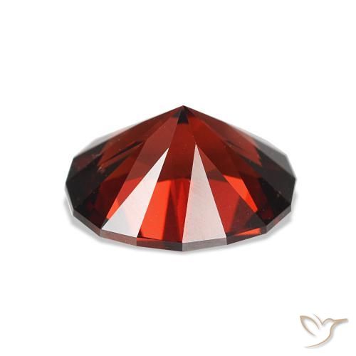Rhodolite Garnet Gemstone in 8.5 x 7 mm Size for Sale, Rhodolite Garnet Stone in Dark Red Color