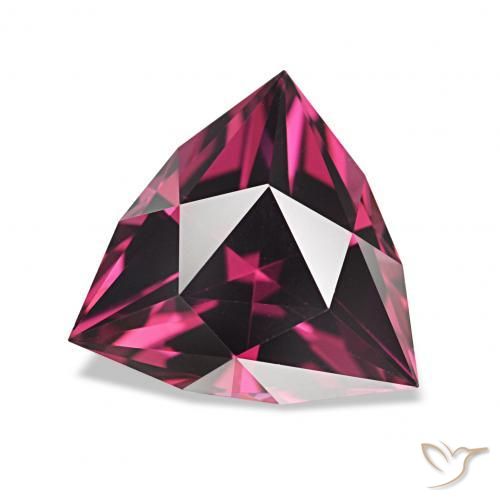 2.20 ct Purple Rhodolite Garnet Stone, Natural Rhodolite Garnet in Trillion Facet Shape for Sale