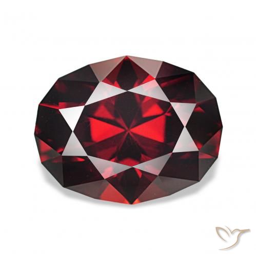 2.56ct Dark Red Rhodolite Garnet, Oval, VVS