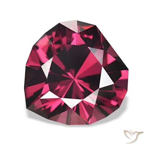 2.80 ct Red Rhodolite Garnet Gemstone, Rhodolite Garnet Gem in Shield Faceted Shape for Sale.