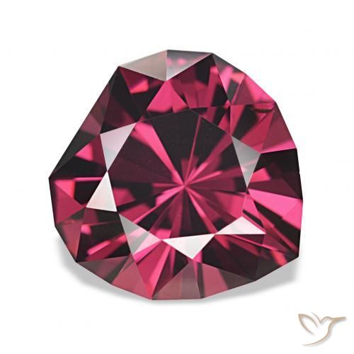 2.80 ct Red Rhodolite Garnet Stone, Natural Rhodolite Garnet in Shield Faceted Shape for Sale