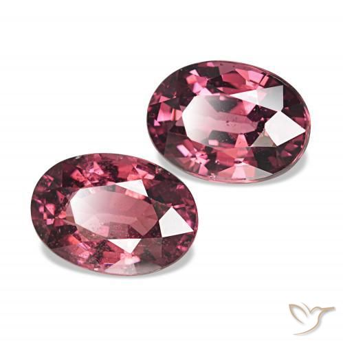 2.09 ctw Red Rhodolite Garnet Stones, Natural Rhodolite Garnet in Oval Facet Shape for Sale
