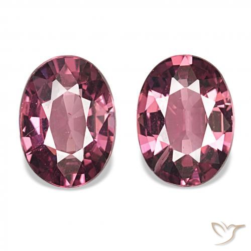 1.91ctw Raspberry Red Rhodolite Garnet Gemstones, Oval, VVS-VS