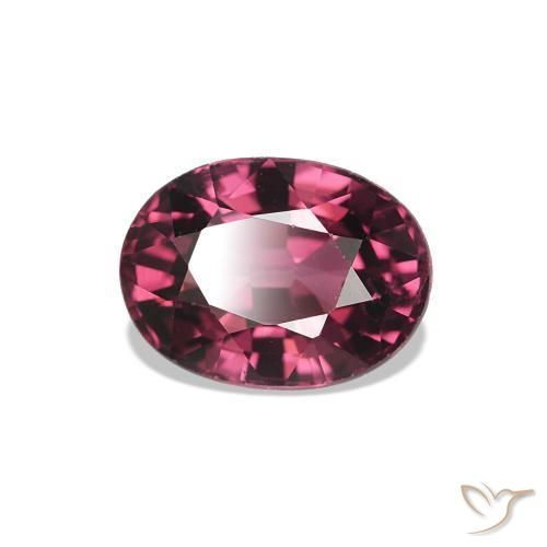 1.18 ct Purple Rhodolite Garnet Stone, Natural Rhodolite Garnet in Oval Facet Shape for Sale
