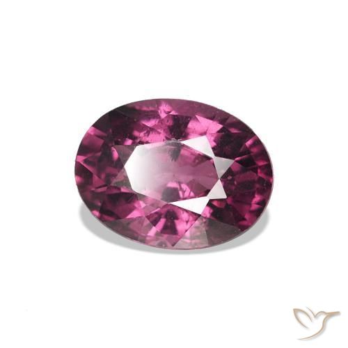 1.09 ct Purple Rhodolite Garnet Stone, Natural Rhodolite Garnet in Oval Facet Shape for Sale