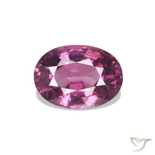 1.00 ct Purple Rhodolite Garnet Gemstone, Rhodolite Garnet Gem in Oval Facet Shape for Sale.