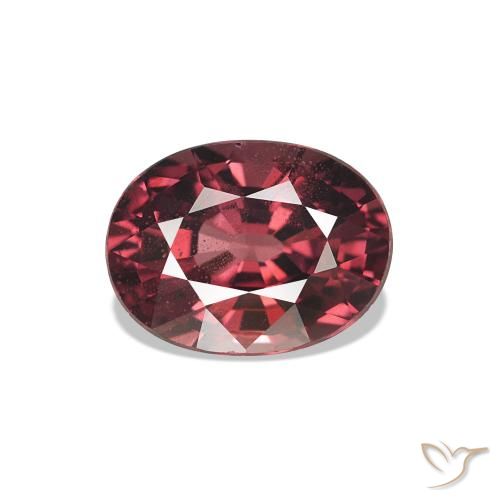 1.11ct Medium Red Rhodolite Garnet, Oval, VS