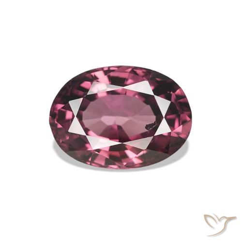 1.11 ct Red Rhodolite Garnet Gemstone, Rhodolite Garnet Gem in Oval Facet Shape for Sale.