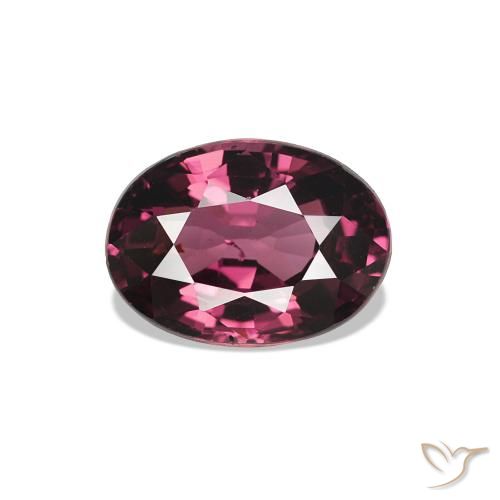 1.02 ct Purple Rhodolite Garnet Gemstone, Rhodolite Garnet Gem in Oval Facet Shape for Sale.