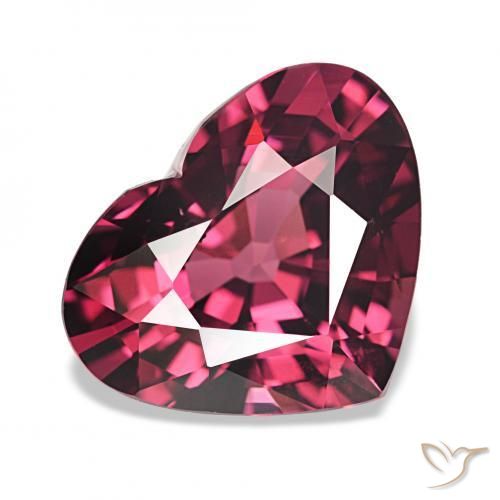 4.15 ct Red Rhodolite Garnet Stone, Natural Rhodolite Garnet in Heart Facet Shape for Sale