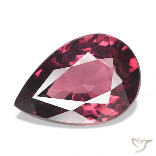 4.62 ct Red Rhodolite Garnet Gemstone, Rhodolite Garnet Gem in Pear Facet Shape for Sale.