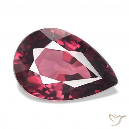 4.62 ct Red Rhodolite Garnet Stone, Natural Rhodolite Garnet in Pear Facet Shape for Sale