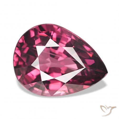 4.63 ct Purple Rhodolite Garnet Stone, Natural Rhodolite Garnet in Pear Facet Shape for Sale
