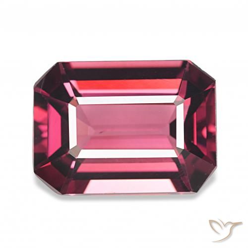 4.60 ct Purple Rhodolite Garnet Gemstone, Rhodolite Garnet Gem in Octagon Step Cut Shape for Sale.