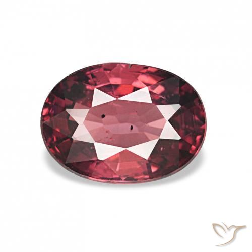 1.01 ct Red Rhodolite Garnet Gemstone, Rhodolite Garnet Gem in Oval Facet Shape for Sale.