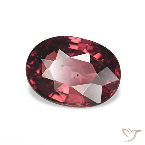 1.01 ct Red Rhodolite Garnet Stone, Natural Rhodolite Garnet in Oval Facet Shape for Sale