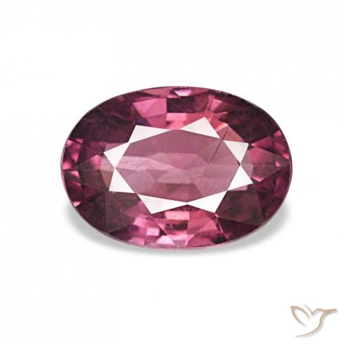 1.05 ct Red Rhodolite Garnet Gemstone, Rhodolite Garnet Gem in Oval Facet Shape for Sale.