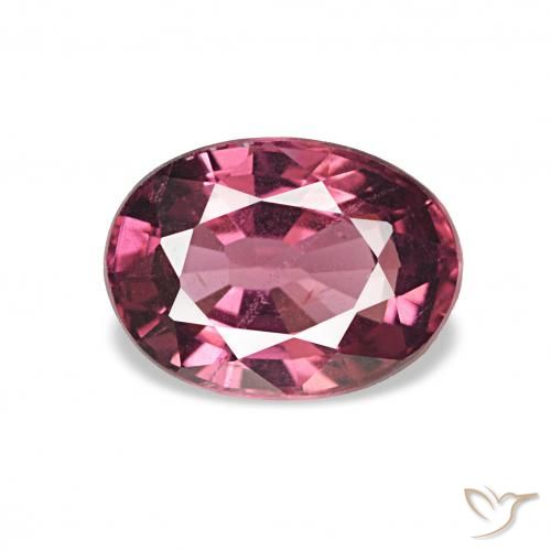 1.03 ct Red Rhodolite Garnet Gemstone, Rhodolite Garnet Gem in Oval Facet Shape for Sale.