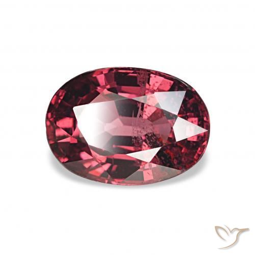 1.21 ct Red Rhodolite Garnet Stone, Natural Rhodolite Garnet in Oval Facet Shape for Sale