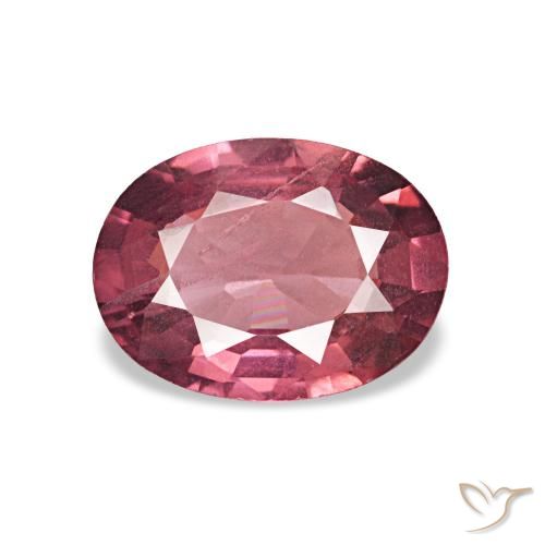 0.82 ct Red Rhodolite Garnet Gemstone, Rhodolite Garnet Gem in Oval Facet Shape for Sale.