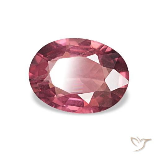 0.82 ct Red Rhodolite Garnet Stone, Natural Rhodolite Garnet in Oval Facet Shape for Sale