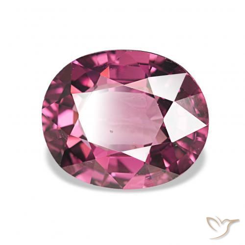 2.43 ct Purple Rhodolite Garnet Stone, Natural Rhodolite Garnet in Oval Facet Shape for Sale