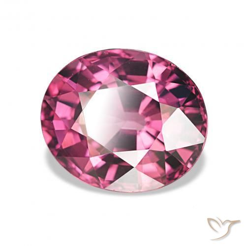 2.87 ct Purple Rhodolite Garnet Stone, Natural Rhodolite Garnet in Oval Facet Shape for Sale