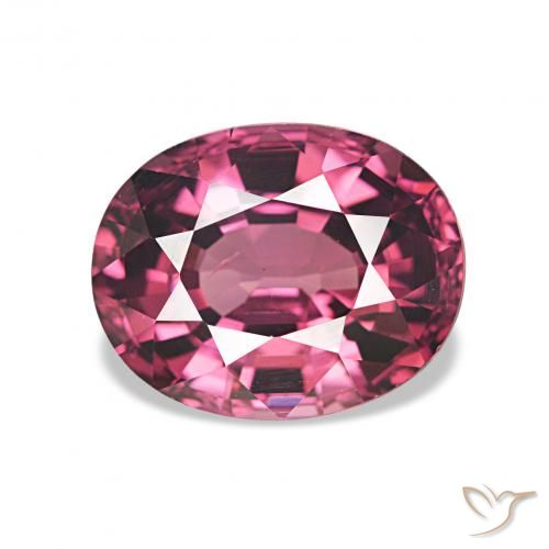 2.65 ct Purple Rhodolite Garnet Gemstone, Rhodolite Garnet Gem in Oval Facet Shape for Sale.