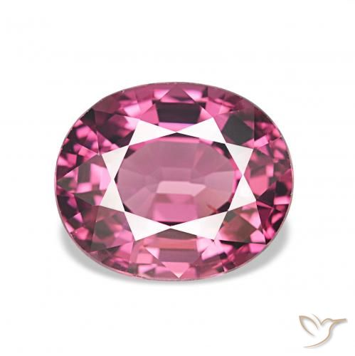 2.68 ct Purple Rhodolite Garnet Gemstone, Rhodolite Garnet Gem in Oval Facet Shape for Sale.