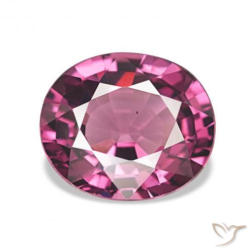 2.58 ct Purple Rhodolite Garnet Gemstone, Rhodolite Garnet Gem in Oval Facet Shape for Sale.