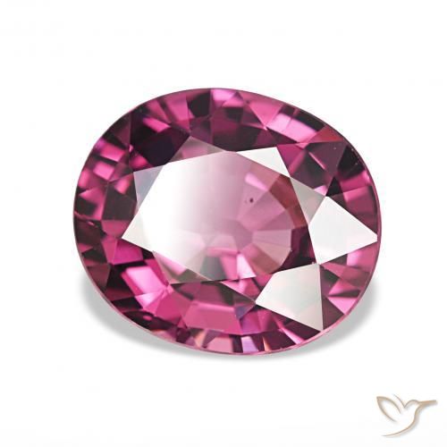 2.58 ct Purple Rhodolite Garnet Stone, Natural Rhodolite Garnet in Oval Facet Shape for Sale