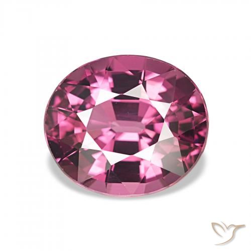 2.19 ct Purple Rhodolite Garnet Gemstone, Rhodolite Garnet Gem in Oval Facet Shape for Sale.