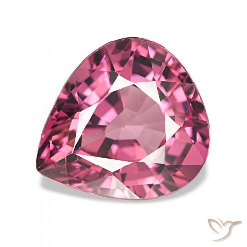 2.64 ct Purple Rhodolite Garnet Gemstone, Rhodolite Garnet Gem in Pear Facet Shape for Sale.
