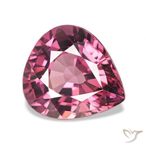 2.64 ct Purple Rhodolite Garnet Stone, Natural Rhodolite Garnet in Pear Facet Shape for Sale