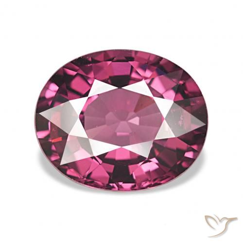 2.51 ct Purple Rhodolite Garnet Gemstone, Rhodolite Garnet Gem in Oval Facet Shape for Sale.
