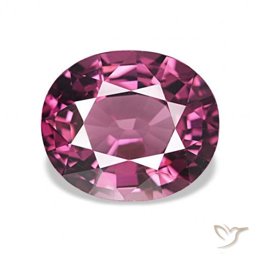 2.50 ct Purple Rhodolite Garnet Gemstone, Rhodolite Garnet Gem in Oval Facet Shape for Sale.
