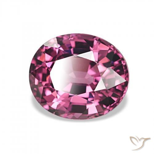 2.16 ct Purple Rhodolite Garnet Stone, Natural Rhodolite Garnet in Oval Facet Shape for Sale