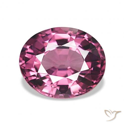 2.36 ct Purple Rhodolite Garnet Gemstone, Rhodolite Garnet Gem in Oval Facet Shape for Sale.