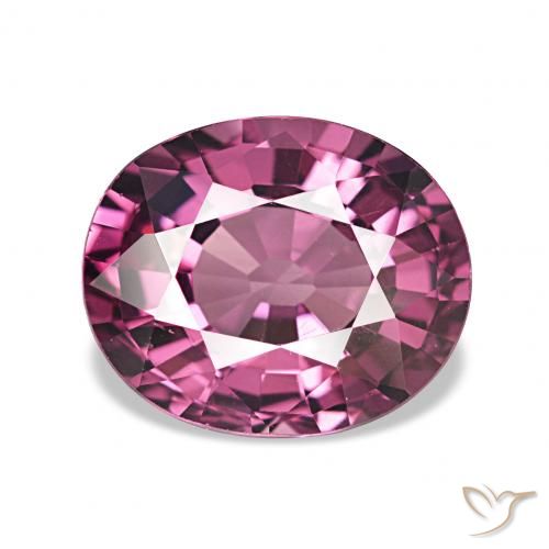 2.41 ct Purple Rhodolite Garnet Gemstone, Rhodolite Garnet Gem in Oval Facet Shape for Sale.