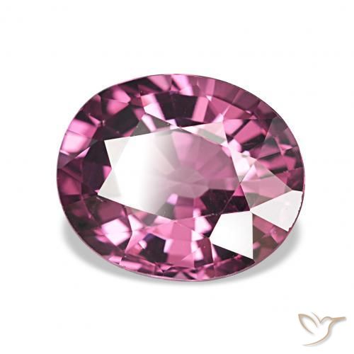 2.41 ct Purple Rhodolite Garnet Stone, Natural Rhodolite Garnet in Oval Facet Shape for Sale