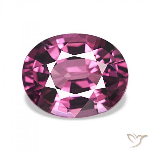 2.15 ct Purple Rhodolite Garnet Gemstone, Rhodolite Garnet Gem in Oval Facet Shape for Sale.