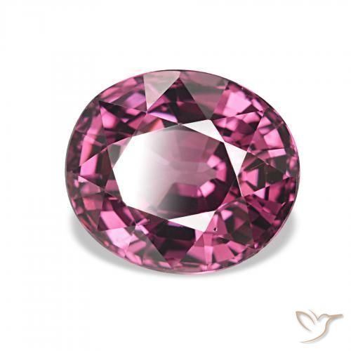 2.73 ct Purple Rhodolite Garnet Stone, Natural Rhodolite Garnet in Oval Facet Shape for Sale