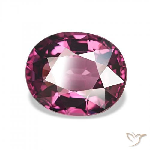2.20 ct Purple Rhodolite Garnet Stone, Natural Rhodolite Garnet in Oval Facet Shape for Sale