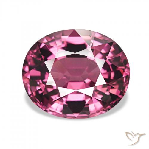 2.85 ct Purple Rhodolite Garnet Gemstone, Rhodolite Garnet Gem in Oval Facet Shape for Sale.