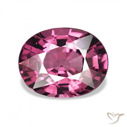 2.15 ct Purple Rhodolite Garnet Gemstone, Rhodolite Garnet Gem in Oval Facet Shape for Sale.