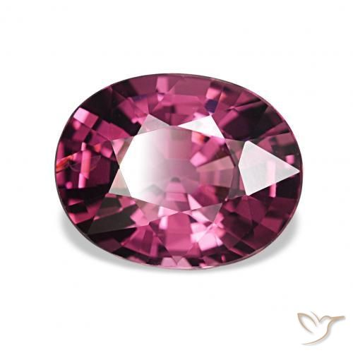 2.15 ct Purple Rhodolite Garnet Stone, Natural Rhodolite Garnet in Oval Facet Shape for Sale