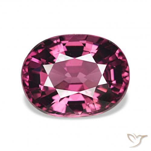 2.60 ct Purple Rhodolite Garnet Gemstone, Rhodolite Garnet Gem in Oval Facet Shape for Sale.