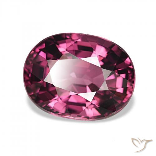 2.60 ct Purple Rhodolite Garnet Stone, Natural Rhodolite Garnet in Oval Facet Shape for Sale